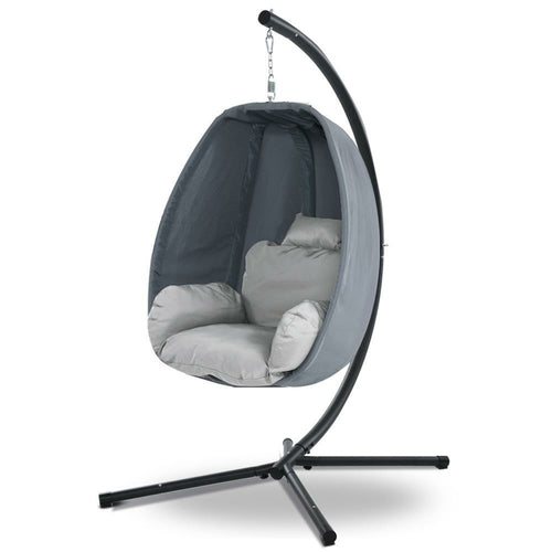 Gardeon Outdoor Egg Swing Chair Patio Furniture Pod Stand Canopy