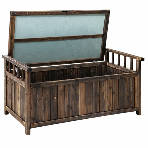 Gardeon Outdoor Storage Bench Box Wooden Garden Toy Tool Shed Patio