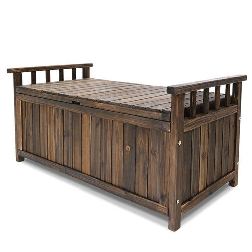 Gardeon Outdoor Storage Bench Box Wooden Garden Toy Tool Shed Patio